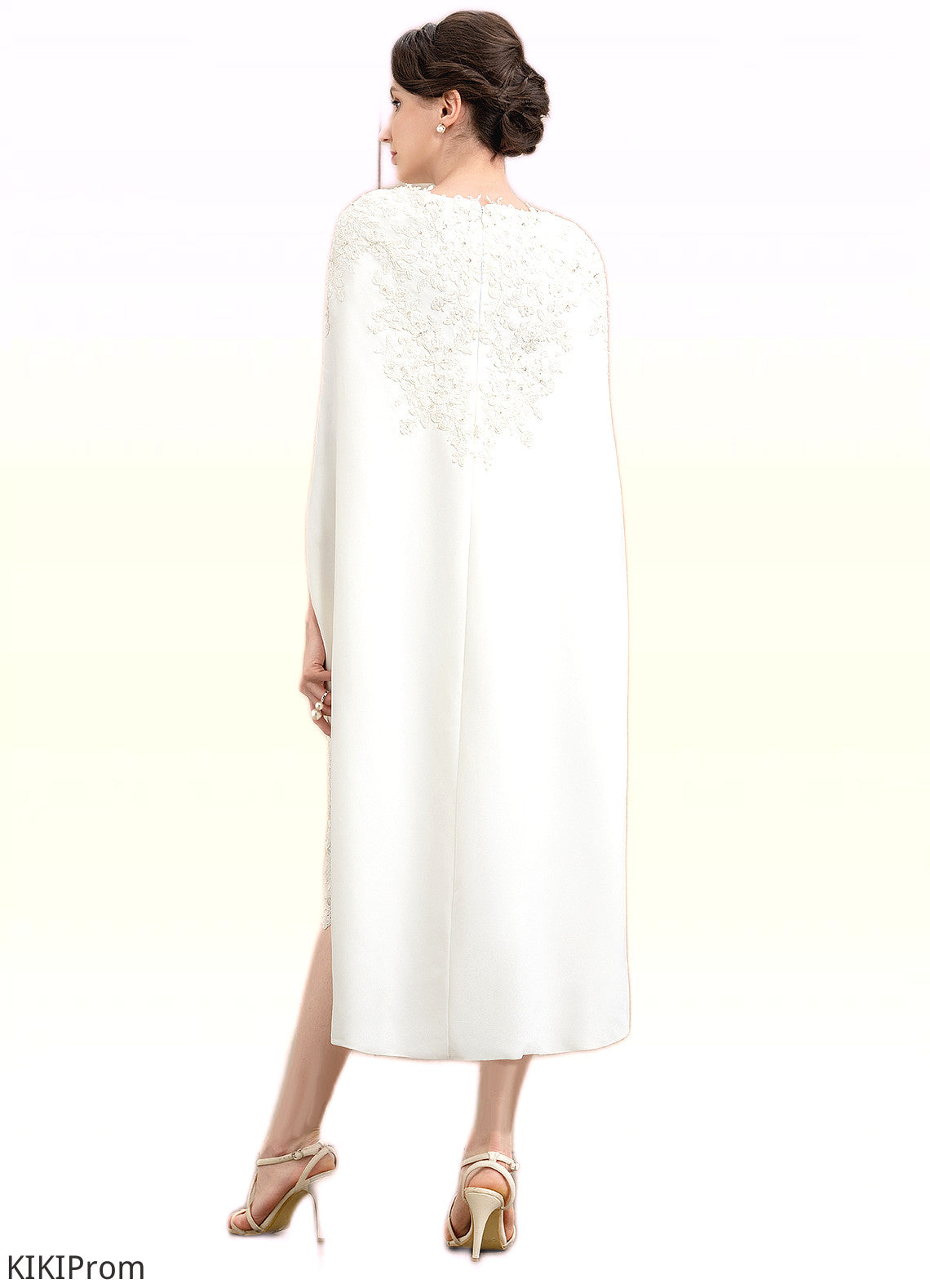 Ally Sheath/Column Sweetheart Knee-Length Lace Stretch Crepe Mother of the Bride Dress With Beading DZ126P0014973
