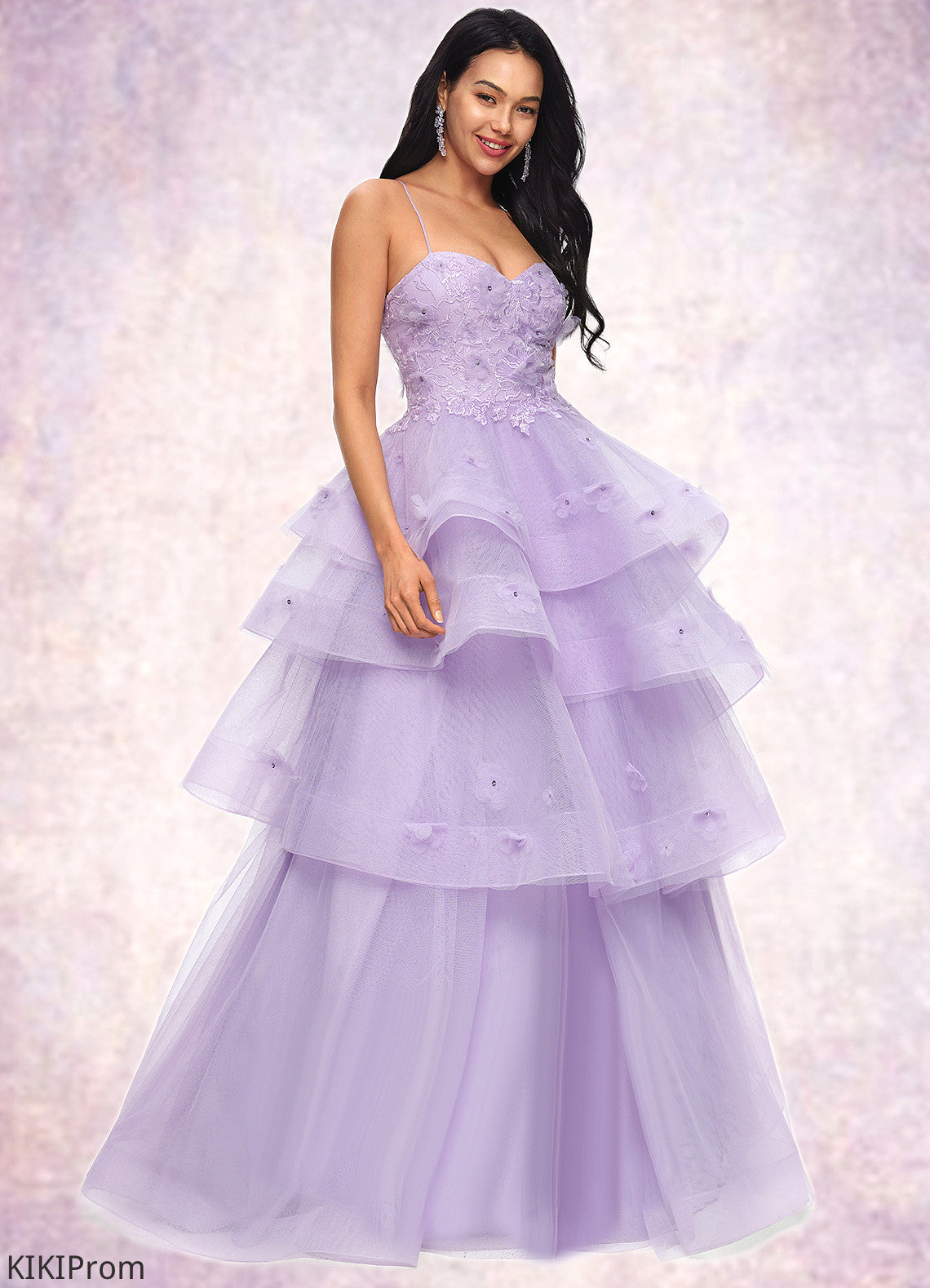 Rosalind Ball-Gown/Princess Sweetheart Floor-Length Tulle Prom Dresses With Beading Sequins DZP0022204