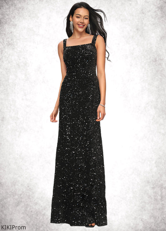 Rosalind Sheath/Column Scoop Floor-Length Sequin Prom Dresses DZP0022228