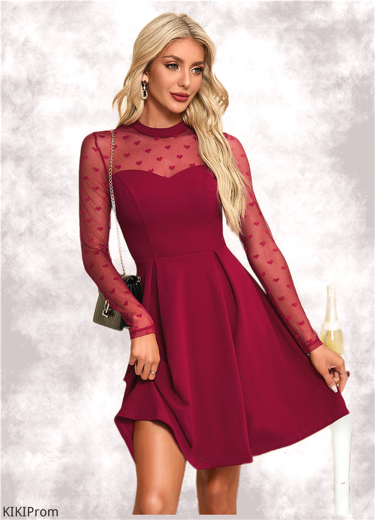 Krista Jacquard Illusion Elegant A-line Polyester Mini Dresses DZP0022256