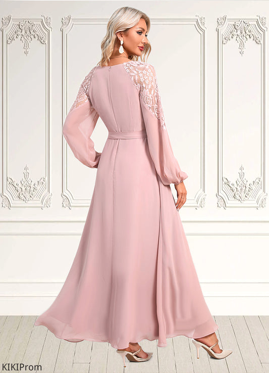Jaylee V-Neck Elegant A-line Chiffon Dresses DZP0022360