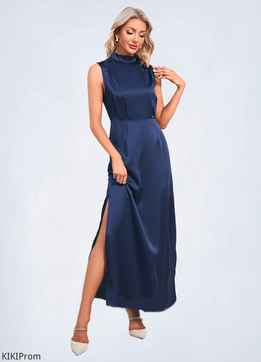 Tatiana High Neck Elegant A-line Satin Maxi Dresses DZP0022520