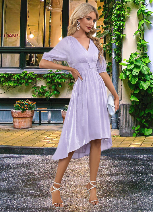 Emilie V-Neck Elegant A-line Polyester Midi Dresses DZP0022550