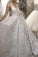 Pretty Long Ivory Sequin Shiny Lace Long Prom Dresses Wedding Dresses