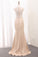 2024 Scoop Prom Dresses Mermaid With Applique And Beads Sweep Train