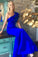 Beautiful Sheath Long One Shoulder Royal Blue Prom Dresses Women Dresses