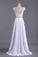 2024 Cap Sleeves Prom Dresses Scoop A Line Beaded Bodice Floor Length