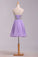2022 Homecoming Dresses A Line Short/Mini Sweetheart Chiffon With Beads Color Lilac