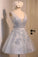 2024 New Arrival A Line Straps Tulle & Appliques Homecoming Dresses With Sash