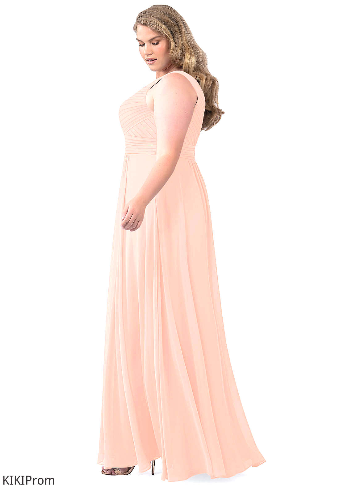 Erin Sheath/Column Floor Length Natural Waist V-Neck Sleeveless Bridesmaid Dresses