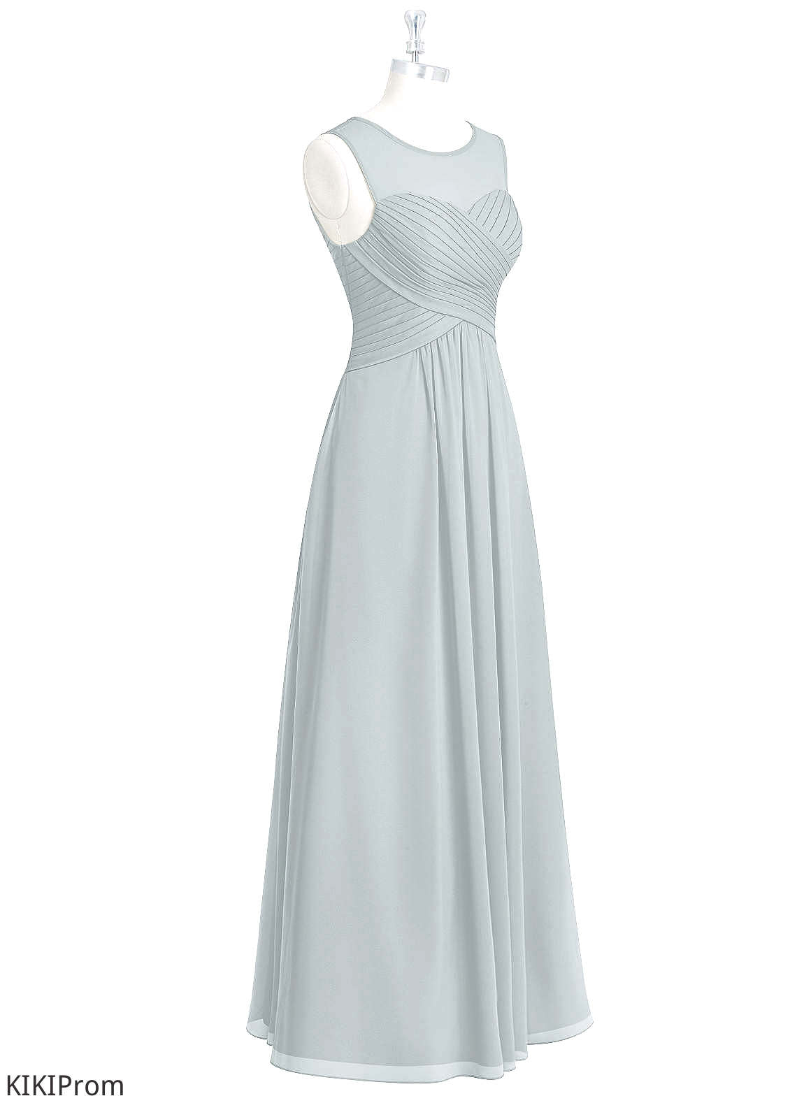 Aubrey Floor Length A-Line/Princess Natural Waist Sleeveless V-Neck Bridesmaid Dresses