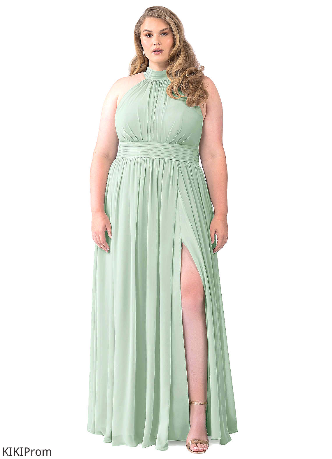Kyleigh Sleeveless Floor Length Natural Waist Scoop A-Line/Princess Bridesmaid Dresses