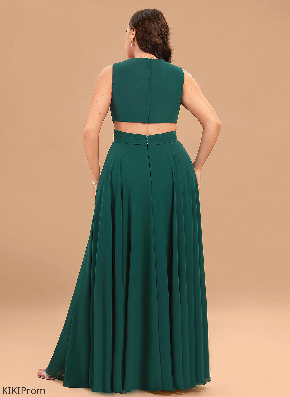 Neckline Length Pleated Embellishment V-neck Fabric Silhouette Floor-Length A-Line Karley Bridesmaid Dresses