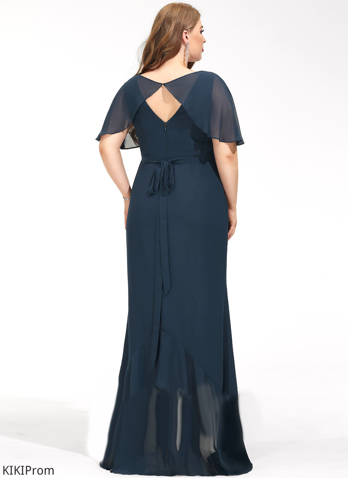 Straps&Sleeves Fabric V-neck Length Silhouette A-Line Asymmetrical Neckline Emelia Bridesmaid Dresses