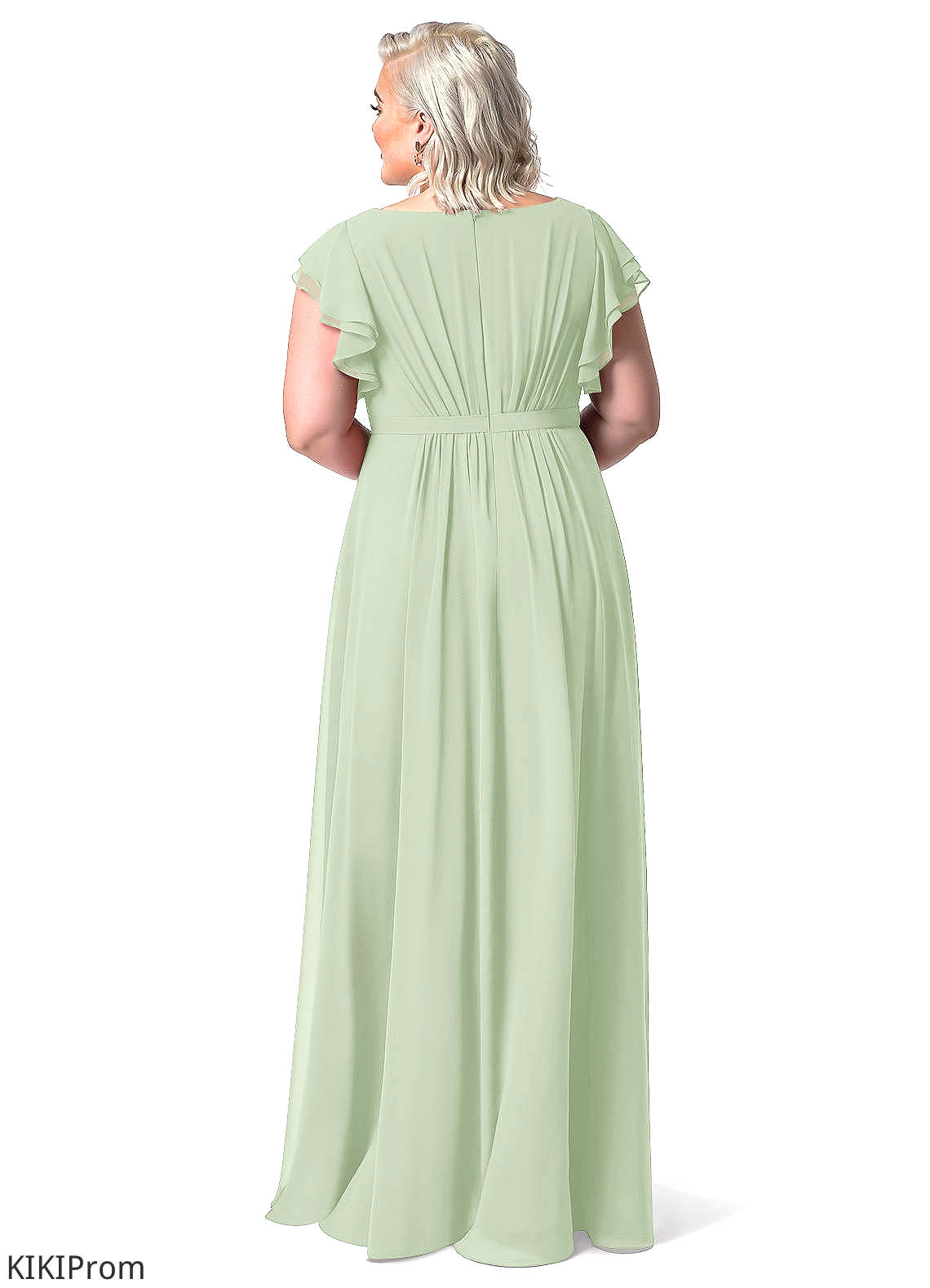 Cecilia Floor Length A-Line/Princess Spaghetti Staps Natural Waist Bridesmaid Dresses
