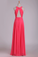2022 Bridesmaid Dresses Scoop Ruched Bodice Chiffon A Line Floor Length