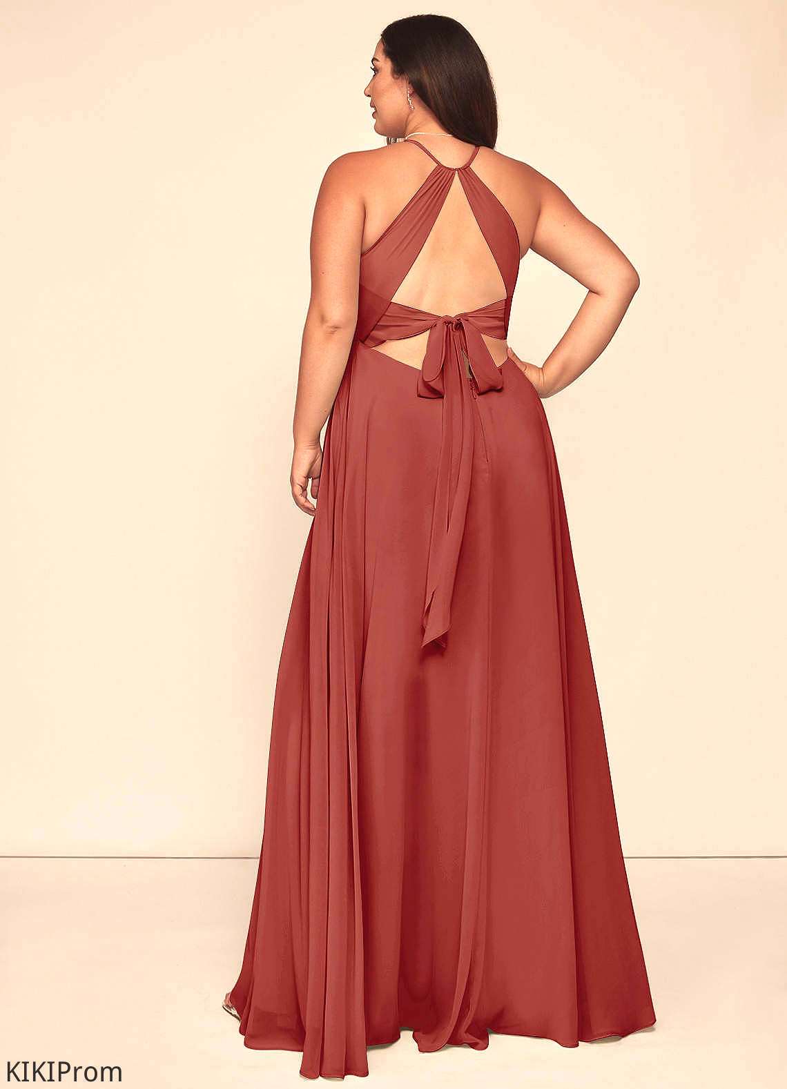 Kylie Sleeveless Straps Natural Waist A-Line/Princess Floor Length Bridesmaid Dresses