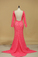 2022 Evening Dresses Bateau Long Sleeves Lace Court Train Mermaid/Trumpet