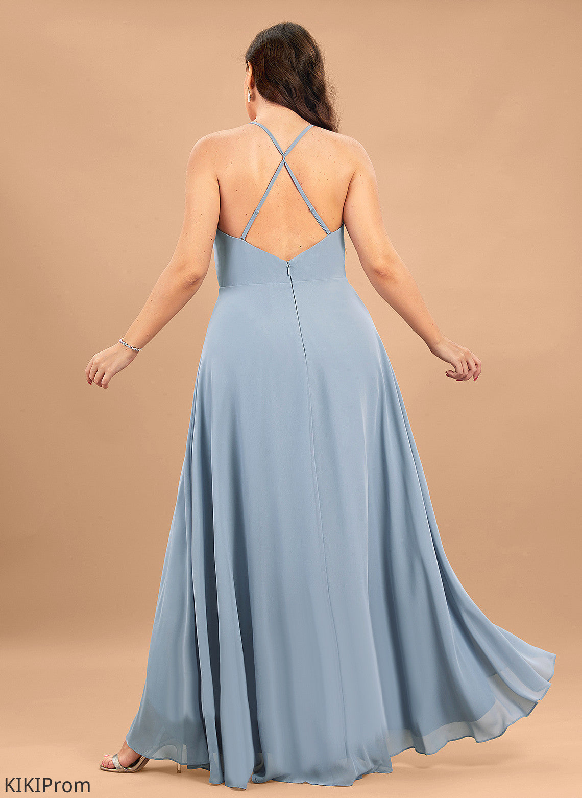 Prom Dresses Chiffon V-neck Gloria Asymmetrical A-Line