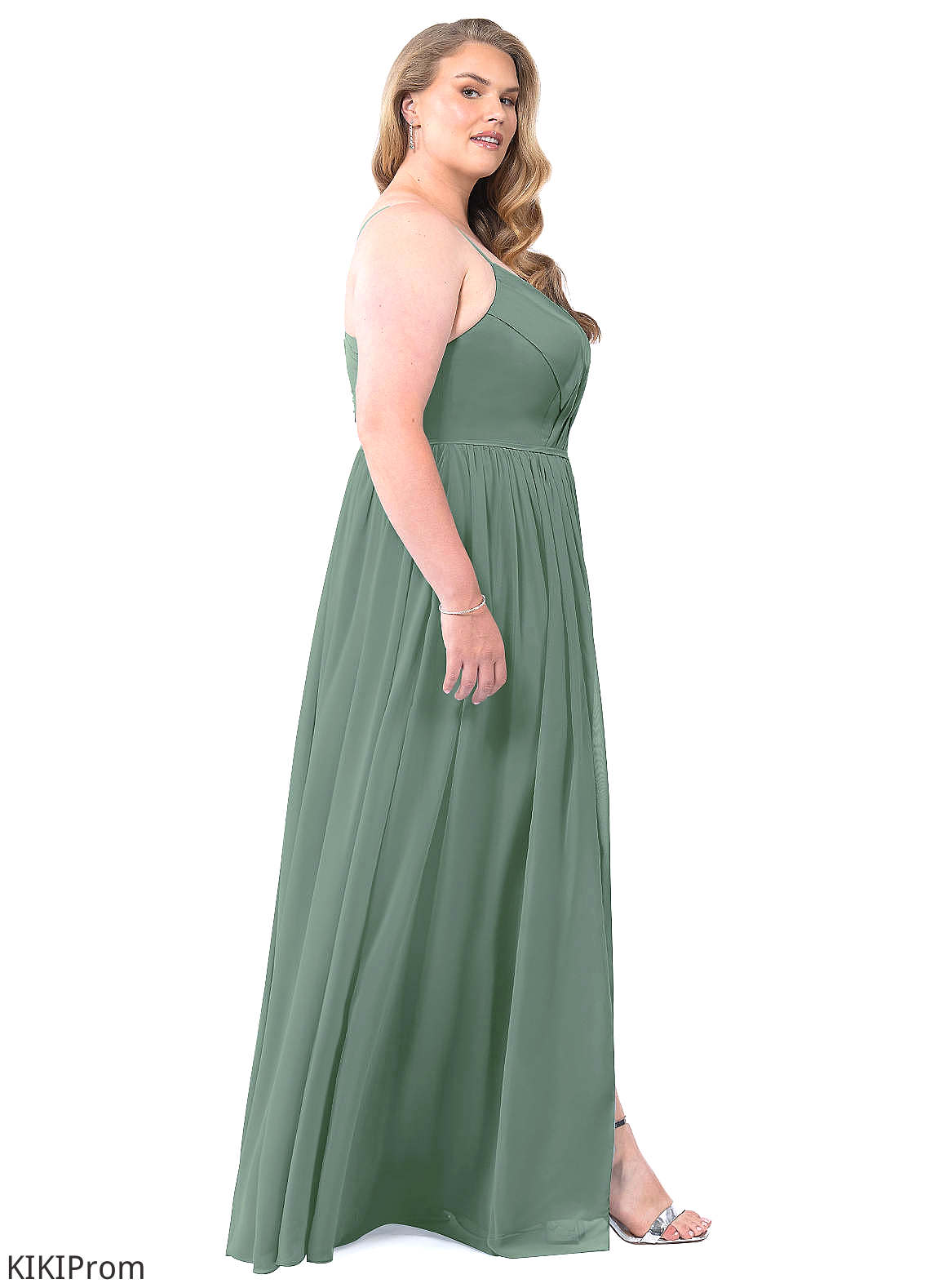 Marina One Shoulder A-Line/Princess Sleeveless Natural Waist Floor Length Bridesmaid Dresses