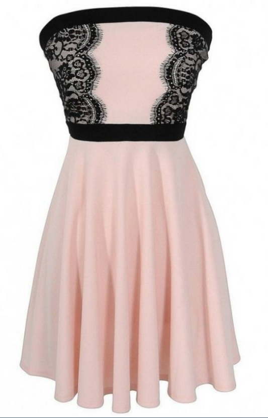 Strapless Pleated Dusty Rose Flowers Knee Janice Homecoming Dresses Lace A Line Satin Length