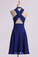 2022 Simple Homecoming Dresses V-Neck A Line Short/Mini Chiffon