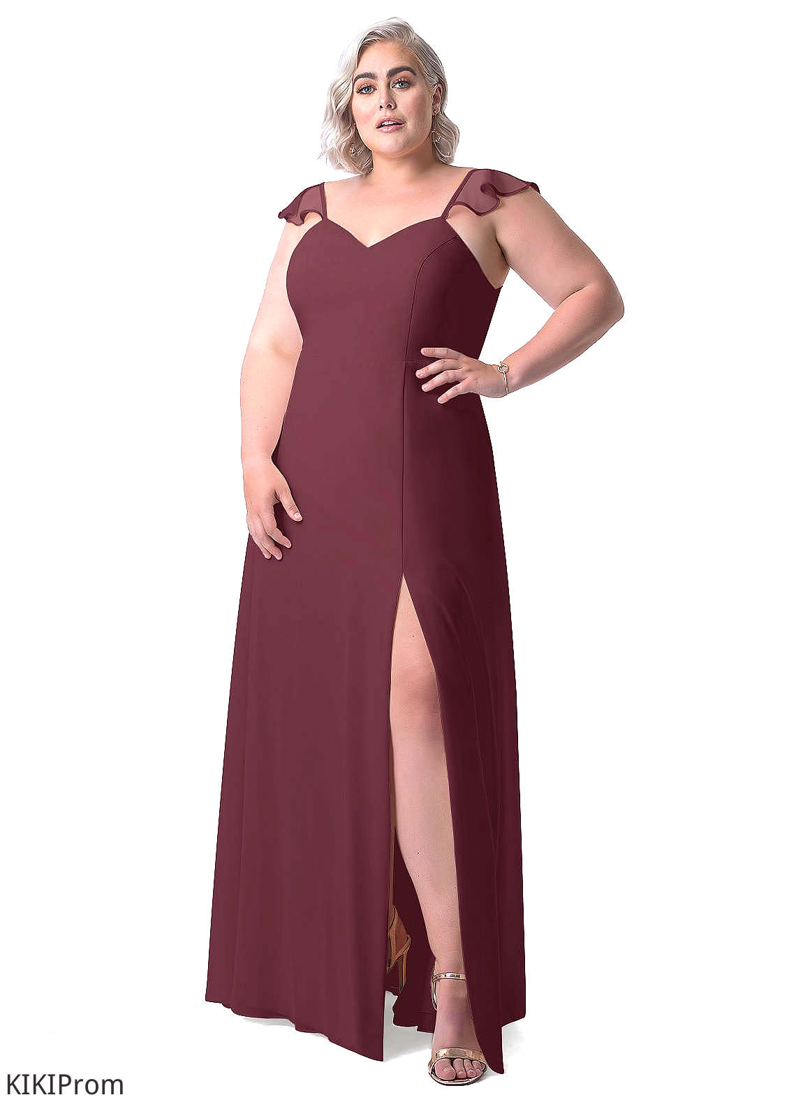 Gianna A-Line/Princess Sleeveless Natural Waist Floor Length Scoop Bridesmaid Dresses