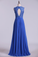 2022 V Neck Cap Sleeves Prom Dresses Chiffon Floor Length With Applique & Sash Backless