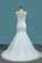 2024 Scoop Wedding Dresses Mermaid With Applique Lace Open Back