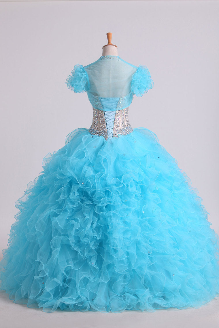 2024 Beaded Bodice Sweetheart Balll Gown Quinceanera Dresses Floor Length