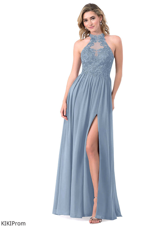 Paris Scoop Sleeveless A-Line/Princess Floor Length Natural Waist Bridesmaid Dresses
