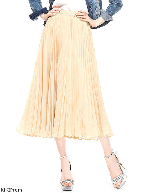 Pleated Cocktail Dresses Kayden Tea-Length Chiffon With Skirt A-Line/Princess Cocktail