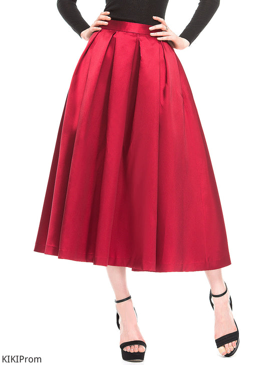 Cocktail Tea-Length Janey Cocktail Dresses Skirt Satin A-Line/Princess