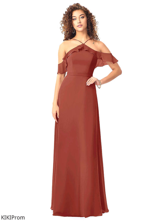 Kennedy Scoop Natural Waist A-Line/Princess Floor Length Sleeveless Bridesmaid Dresses