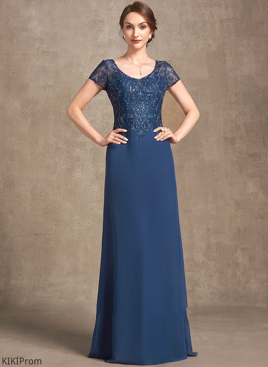 A-Line Sequins Floor-Length Lynn Lace With Chiffon the Mother Dress Bride Mother of the Bride Dresses of V-neck