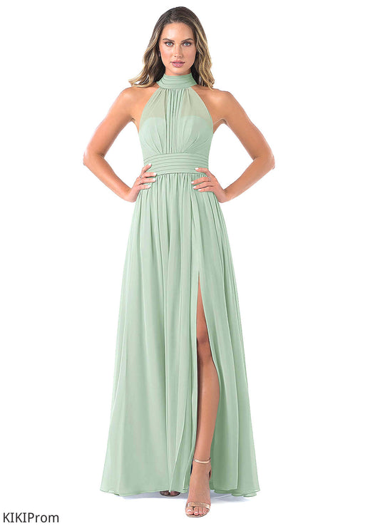 Kyleigh Sleeveless Floor Length Natural Waist Scoop A-Line/Princess Bridesmaid Dresses