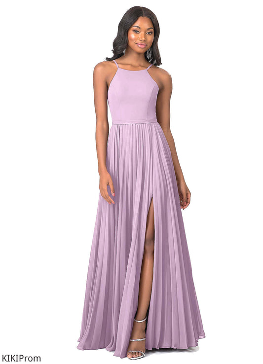 Marlee Natural Waist Sleeveless A-Line/Princess Floor Length Off The Shoulder Bridesmaid Dresses