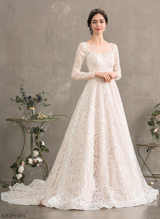 Wedding Illusion Court Dress Wedding Dresses Lace Ball-Gown/Princess Lilah Train