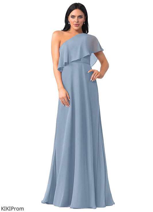Zariah Sleeveless Floor Length Natural Waist A-Line/Princess Straps Bridesmaid Dresses