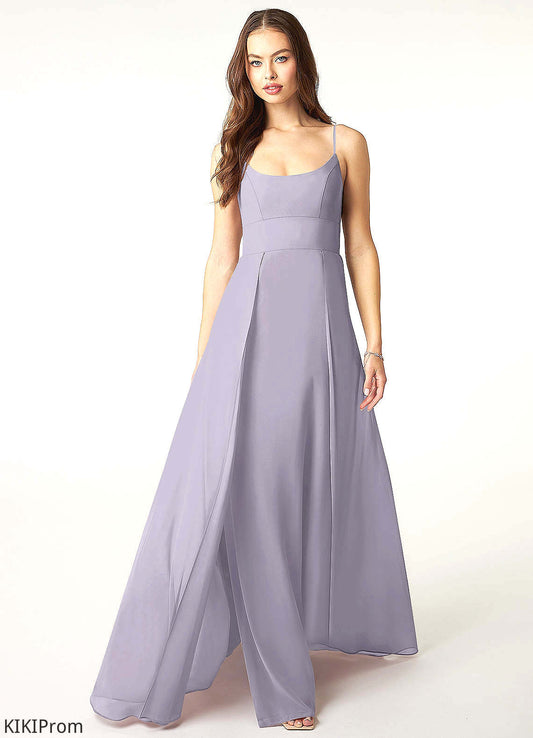 Rebekah V-Neck Cap Sleeves Natural Waist Floor Length Bridesmaid Dresses