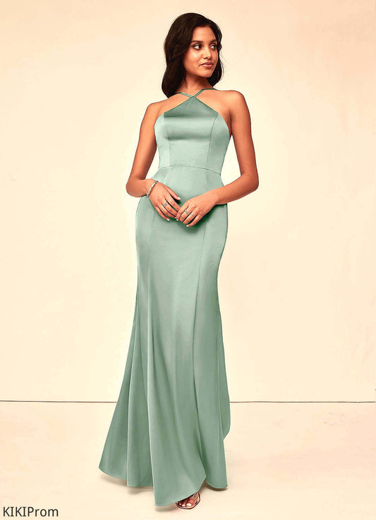 Livia Floor Length V-Neck Sleeveless A-Line/Princess Natural Waist Bridesmaid Dresses