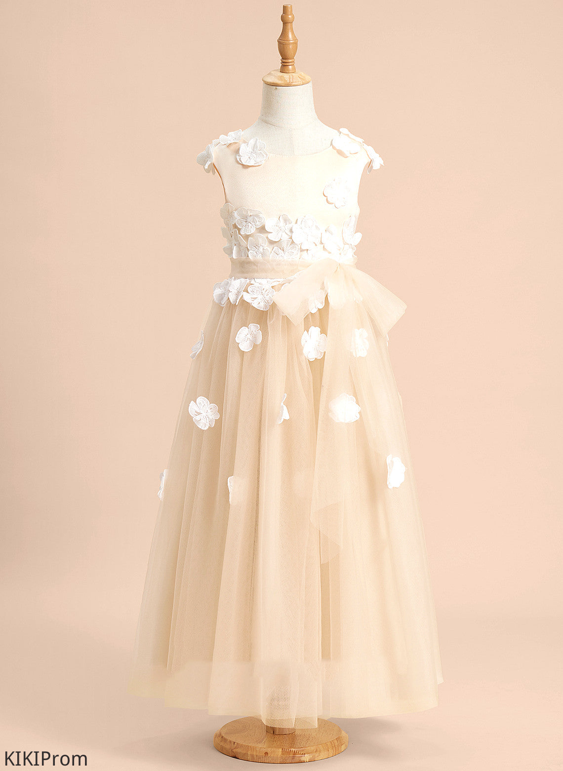 Lace/Flower(s) Girl A-Line Scoop - Neck Sleeveless Flower Girl Dresses Flower Dress Maria With Tulle Ankle-length