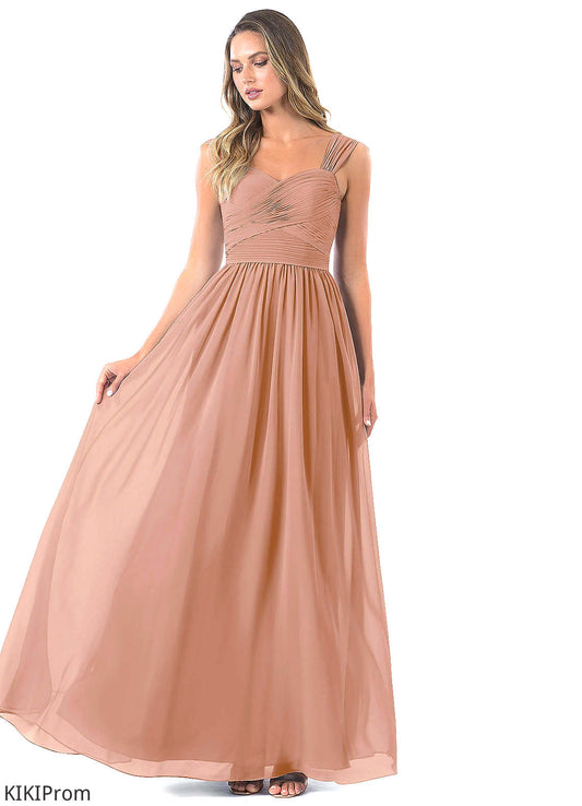 Natalia Natural Waist Floor Length A-Line/Princess V-Neck Sleeveless Bridesmaid Dresses
