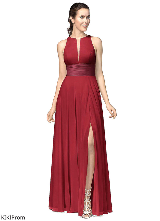 Harper Floor Length Natural Waist Sleeveless A-Line/Princess V-Neck Bridesmaid Dresses