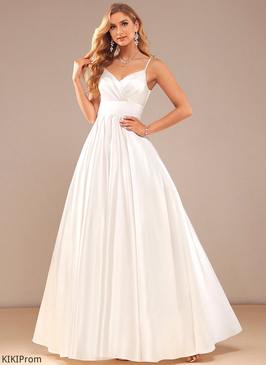 Dress V-neck Wedding Dresses Gloria Wedding Ball-Gown/Princess Floor-Length Satin