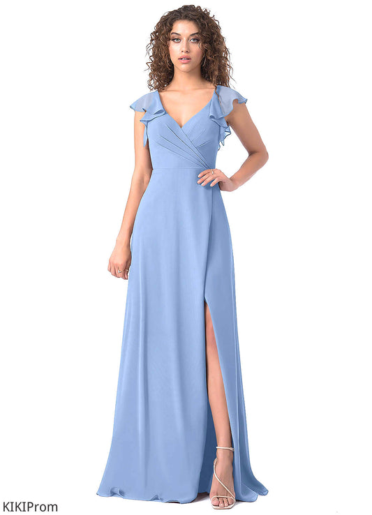 Alejandra Natural Waist Floor Length Halter Sleeveless A-Line/Princess Bridesmaid Dresses