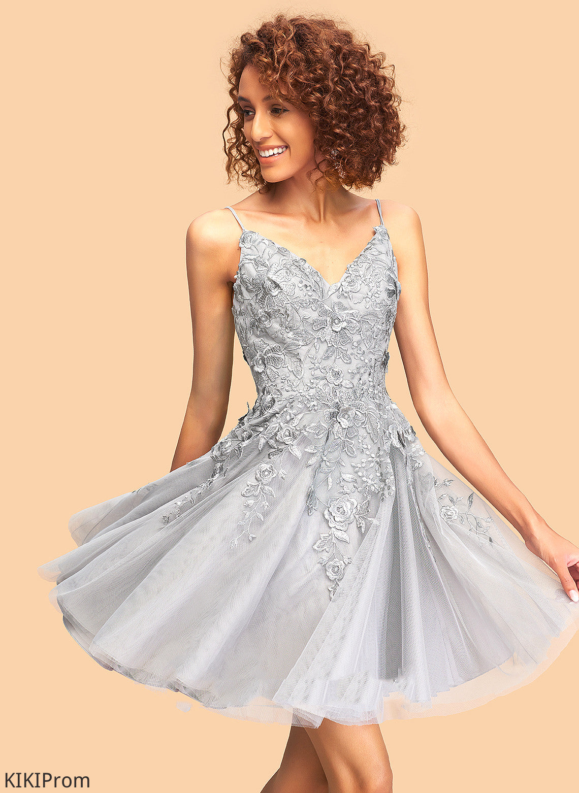 Dress Chasity Lace Homecoming Dresses Tulle V-neck With Short/Mini A-Line Homecoming