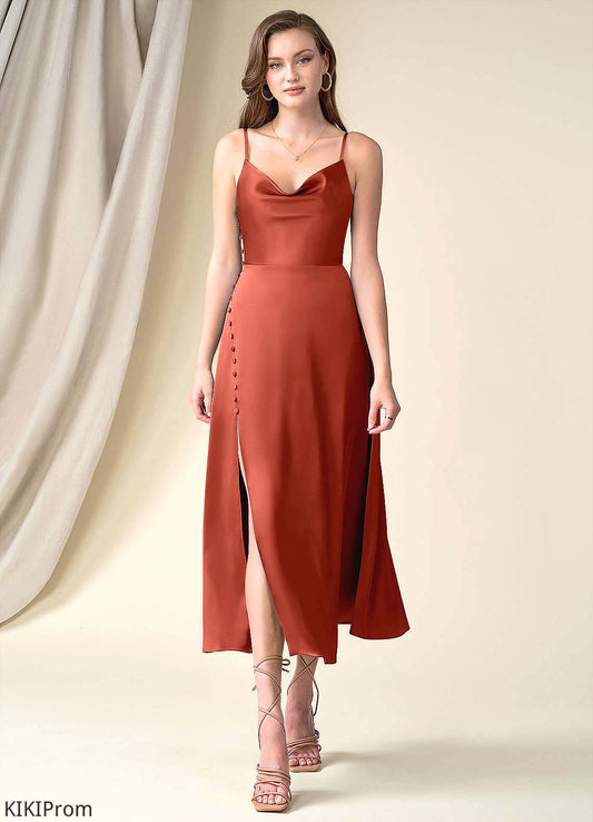 Kristina Straps A-Line/Princess Floor Length Natural Waist Sleeveless Bridesmaid Dresses