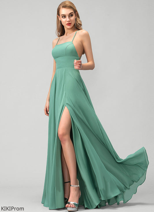 Floor-Length Neckline Square Length Straps&Sleeves A-Line Fabric Silhouette Rylie Bridesmaid Dresses