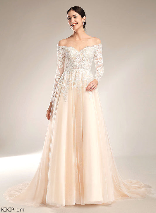 Chapel Dress Mariah With Wedding Dresses Train Sequins Wedding Illusion Ball-Gown/Princess